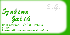 szabina galik business card